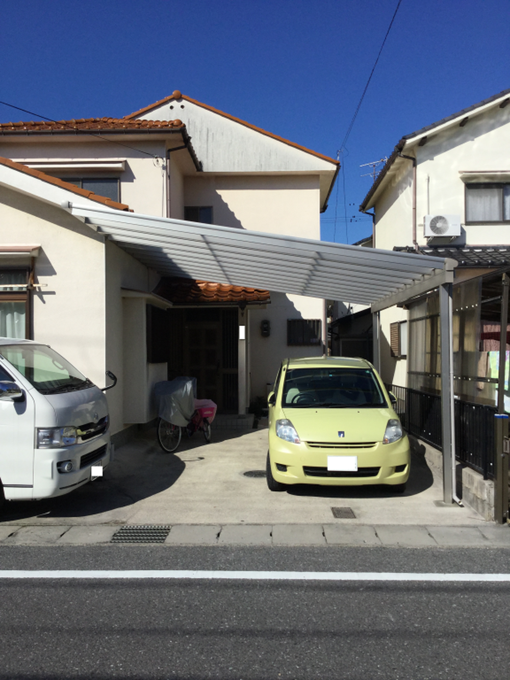 雨、雪対策にヴェクター　テラス屋根！！
