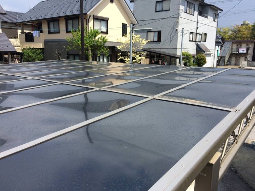 カーポート屋根ポリカ修理