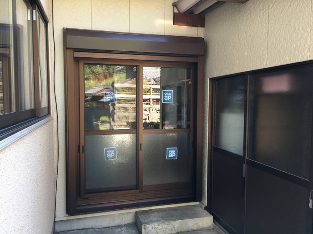 防犯対策で後付けシャッター取付☆