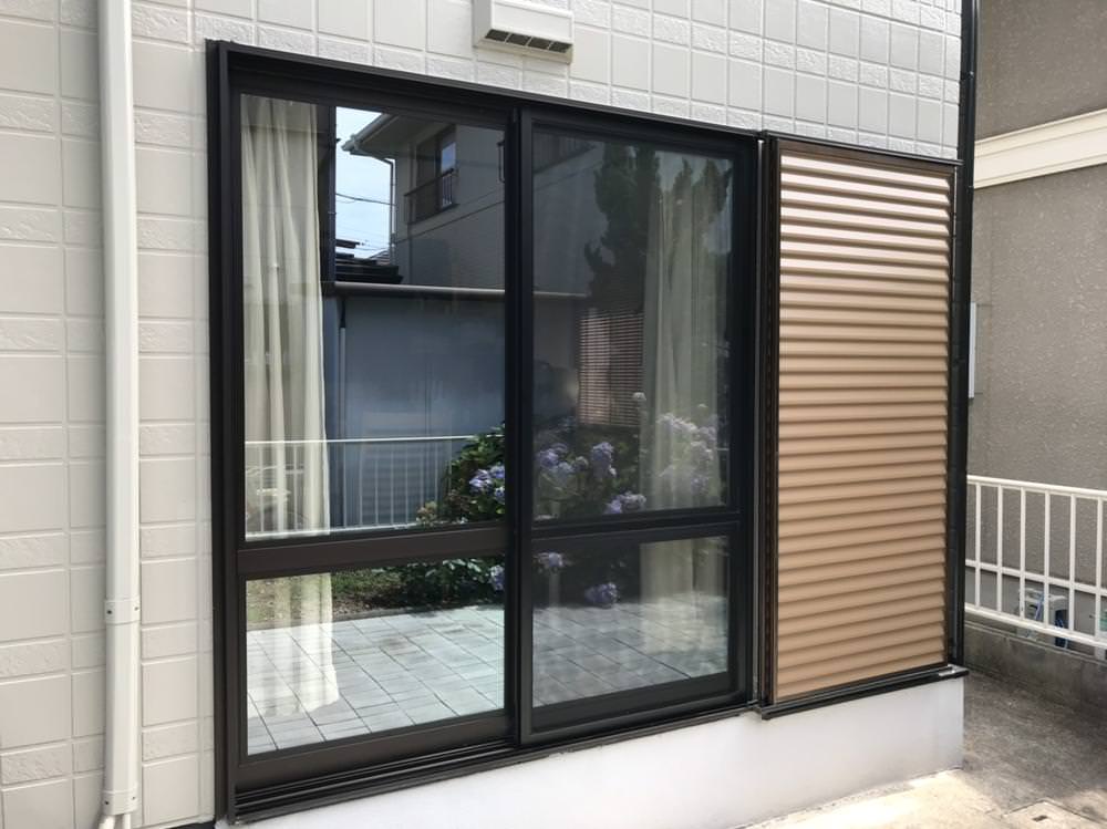 雨戸交換のついでに硝子交換も