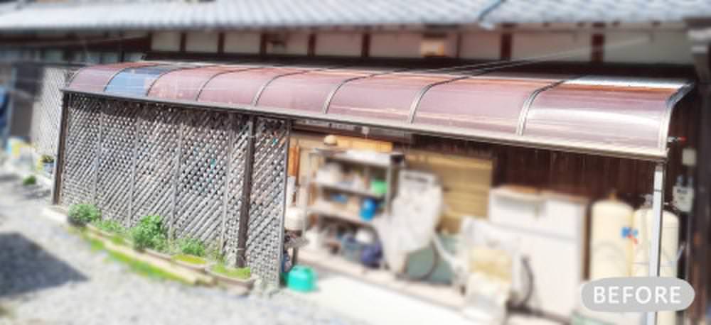 劣化したテラス屋根パネルを張替!!