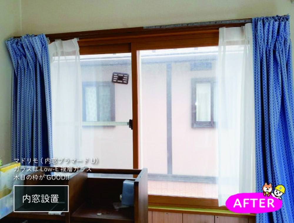それぞれのお部屋に合った内窓3カ所デザイン③木目ナチュラル