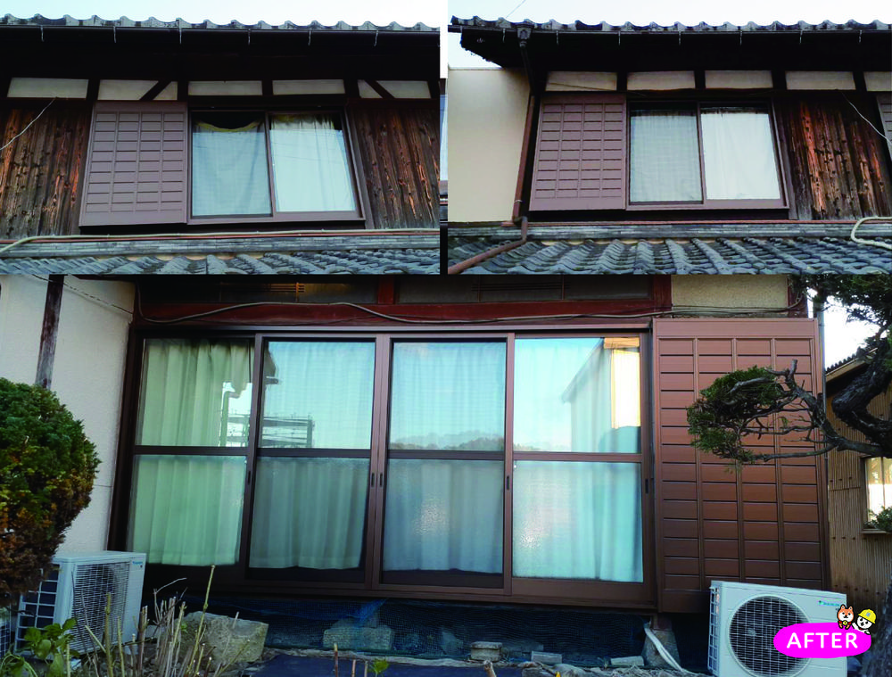 家中の窓リフォーム！木製→アルミサッシへ取替工事！②